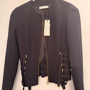 Versace Collection Black Jacket with Gold Accents